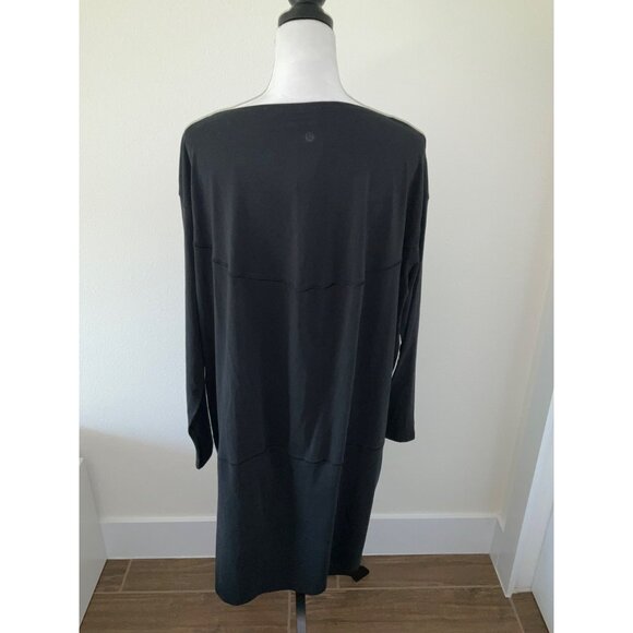 Lululemon Back in Action Long Sleeve DressBlack size 12 NEW - Picture 3 of 5